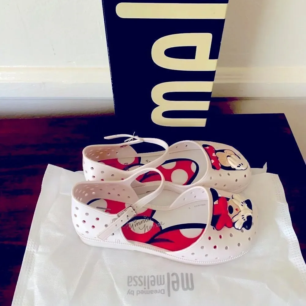 Mini Melissa Girls furadinha  cushioned super comfortable sandal Sz 2 and 3 new